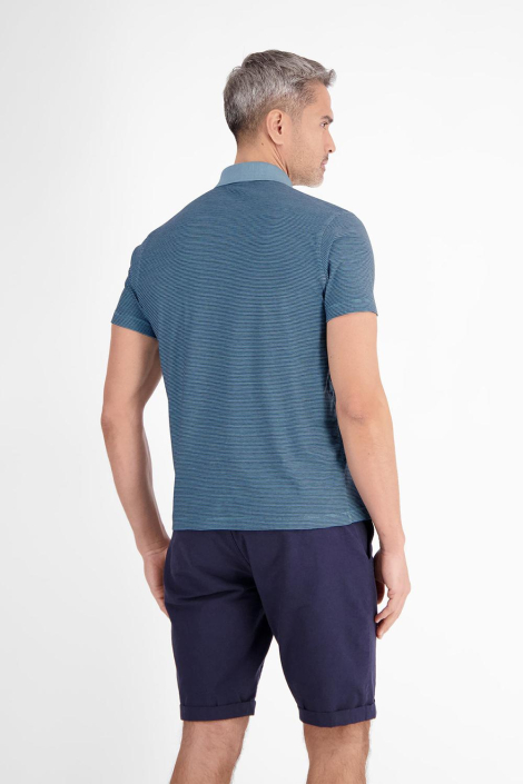 Lerros blauwe heren polo