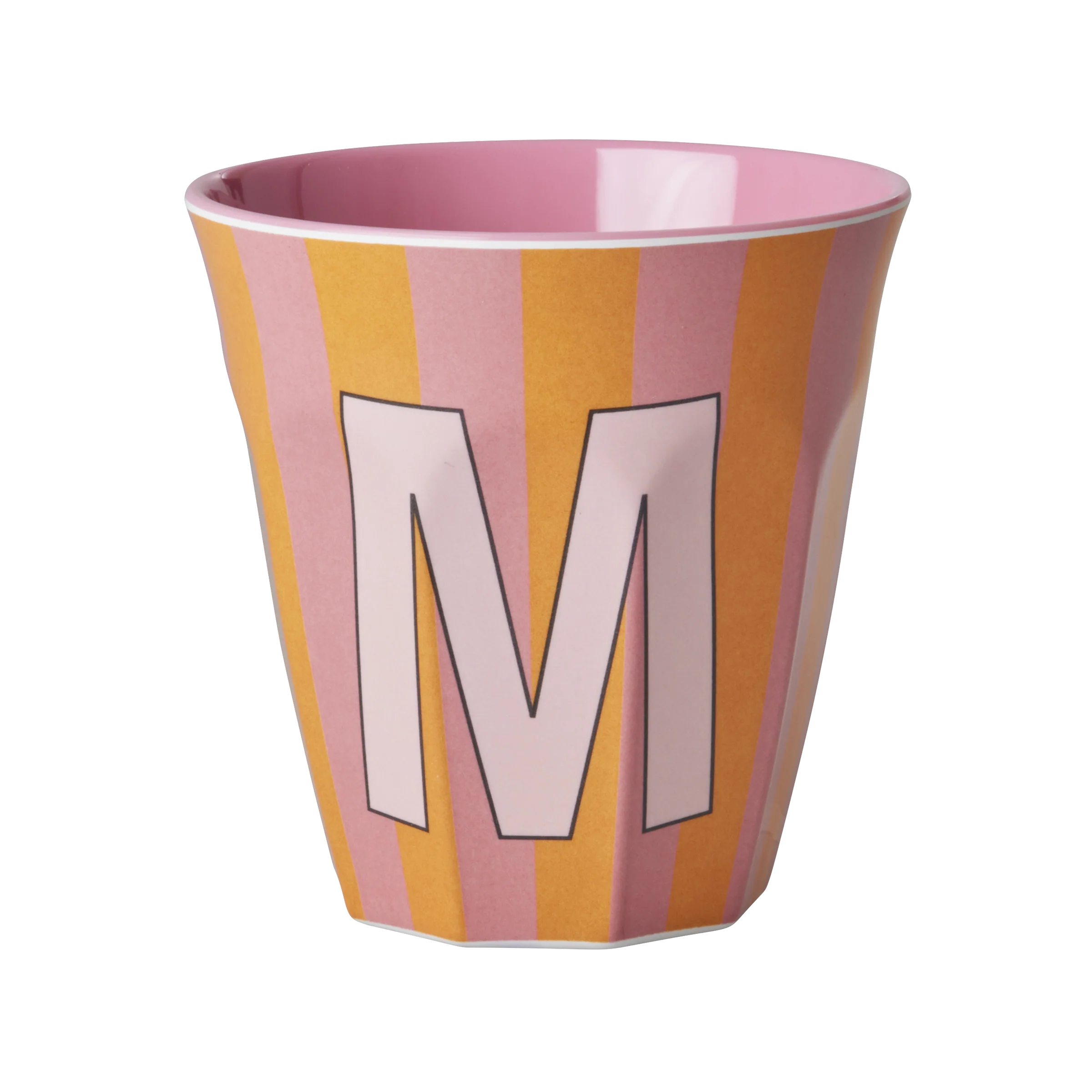 RICE  Melamine Alfabet kop, pink mix - 250 ml.