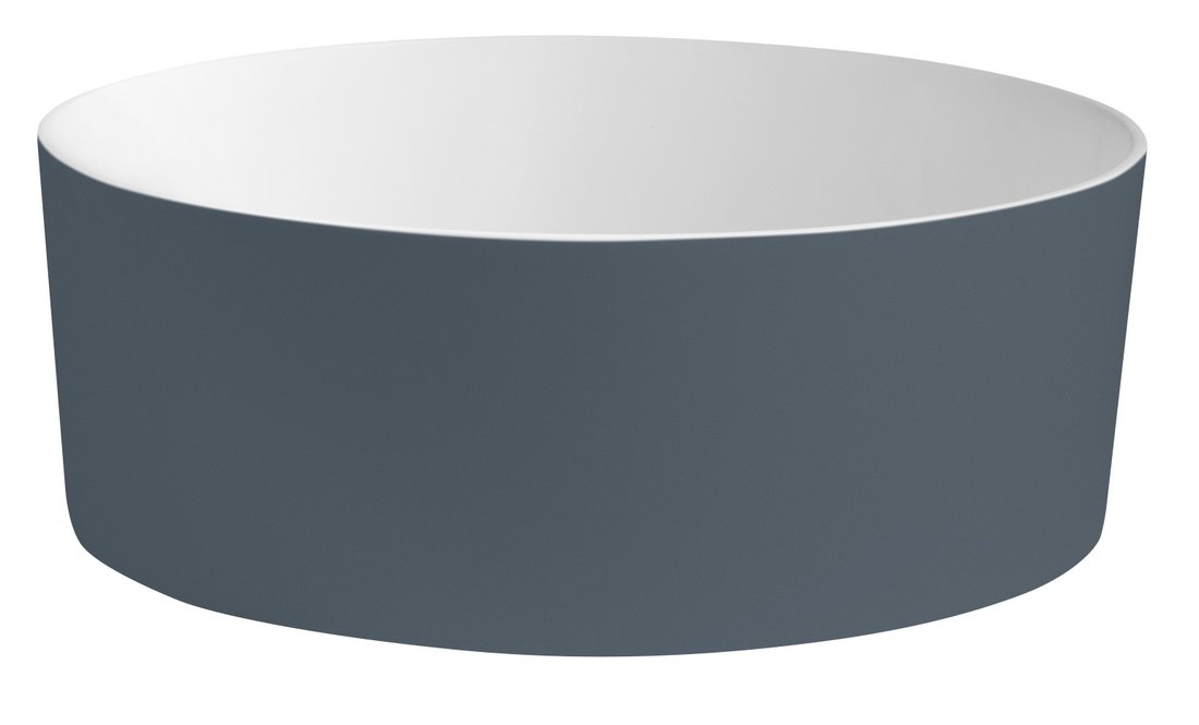 Sapho Thin waskom solid surface 38x14.2cm blauw