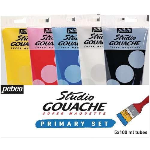 pébéo Studio Gouache Primärfarben-Set
