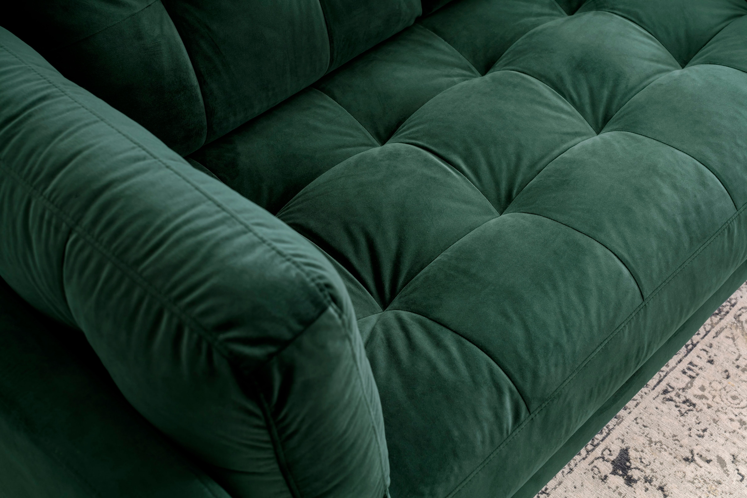 Trends by HG 2-Sitzer »Landau« in Cord-Stoff mit Metallfuss