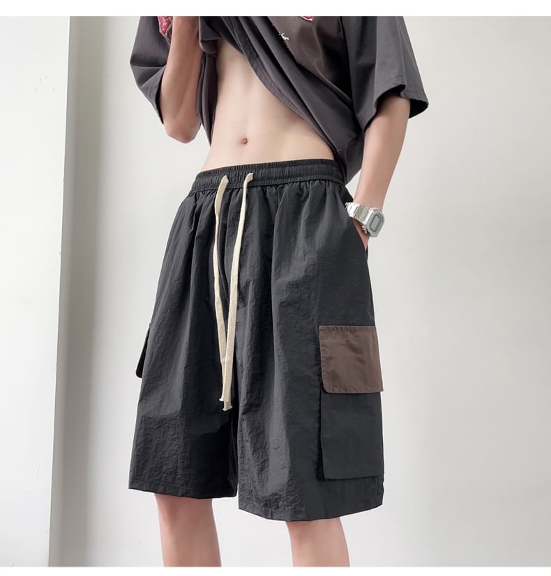 emeisa - Effen cargoshort met lage taille