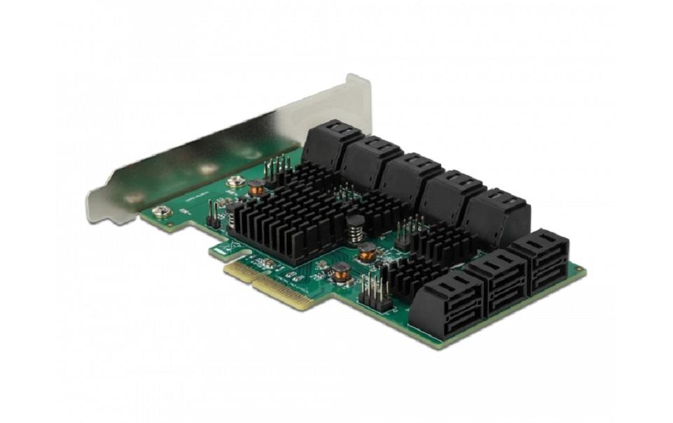 RAID-Controller 16 Port SATA<br>PCIe-Schnittstellenkarte mit 16x 2 Pin Pfostensteckern