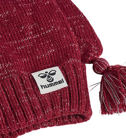 Hummel Nissehue - hmlChristmas Hat Glitter - Strik - Cordovan