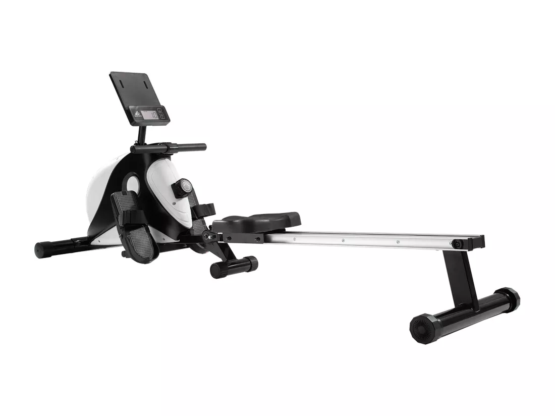 Rameur magnétique pliable d'intérieur avec système de freinage magnétique, moniteur LCD et réglage de la résistance à 8 niveaux Équipement de fitness (ne comprend pas le PAD)
