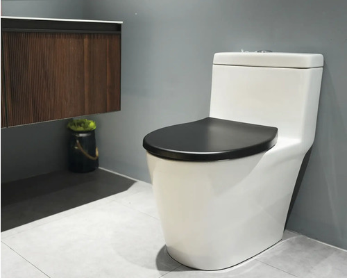 form&style Bathala toiletzitting, matzwart, met soft-close mechanisme
