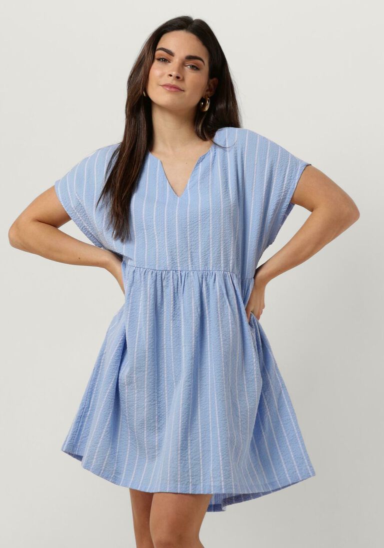 BY-BAR lichtblauwe by-bar mini jurk finn dress
