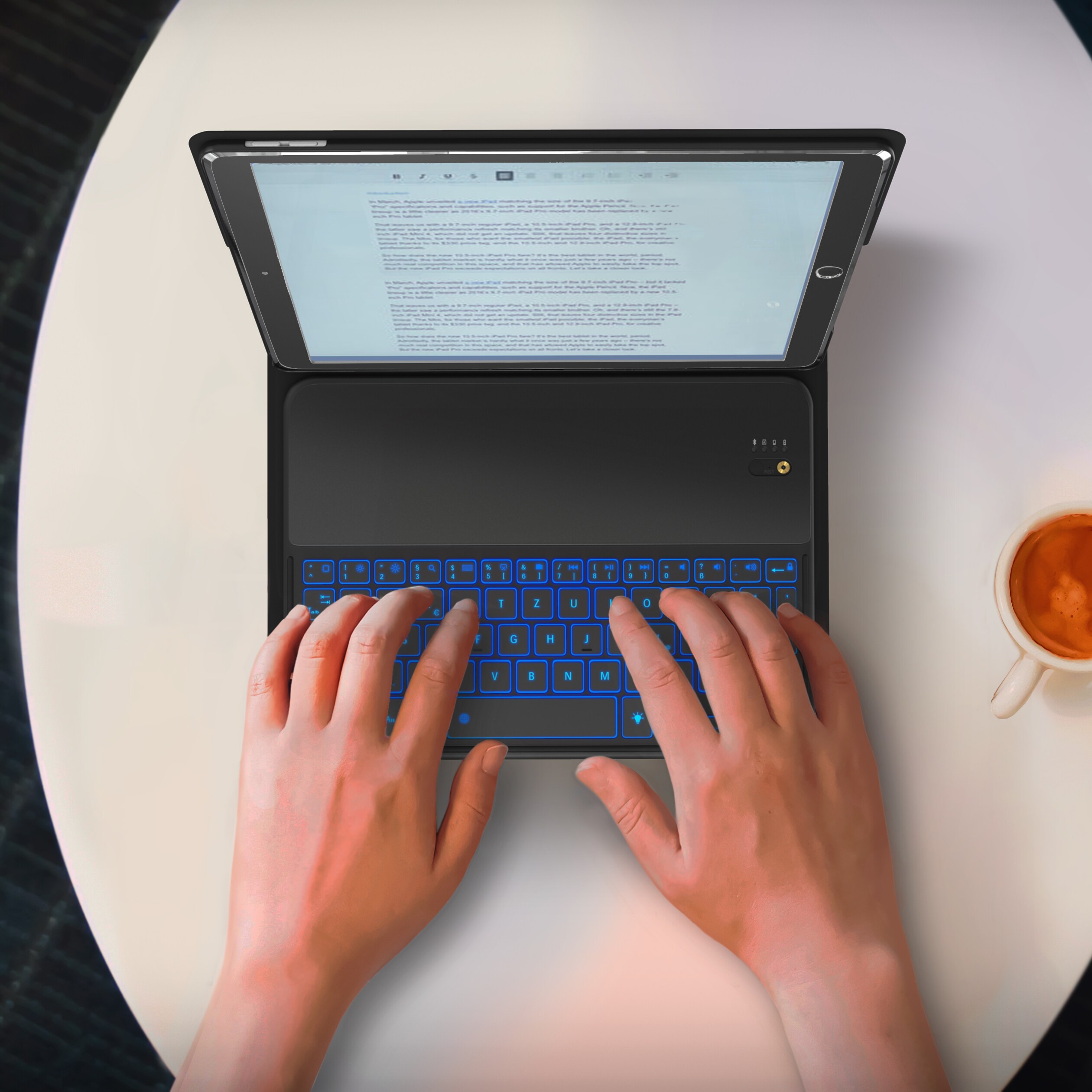 Aplic Tablet-Tastatur, Kunstledercase für iPad Pro 10,5