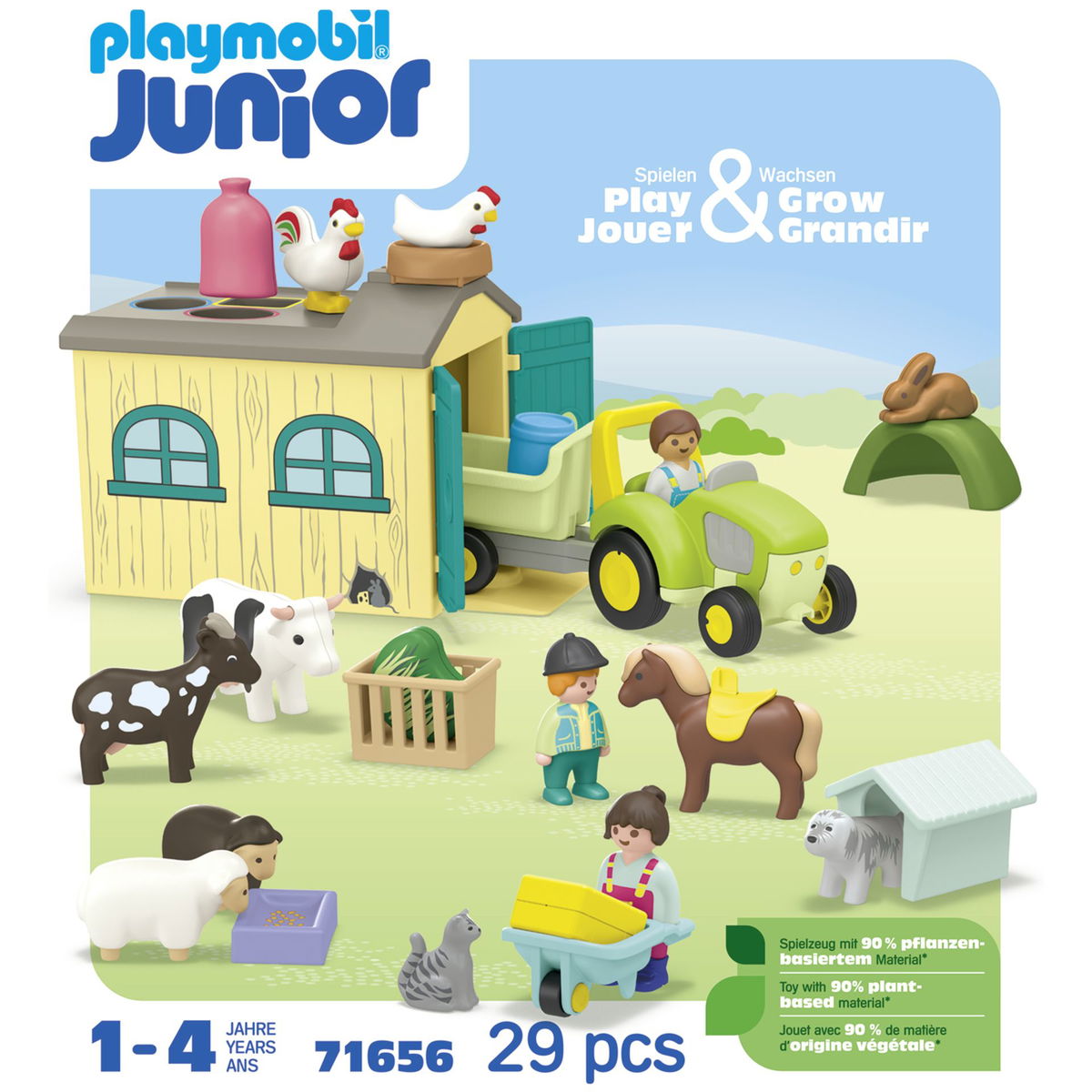 PLAYMOBILPLAYMOBIL   JUNIOR 71656 Bauernhof Abenteuer mit Traktor