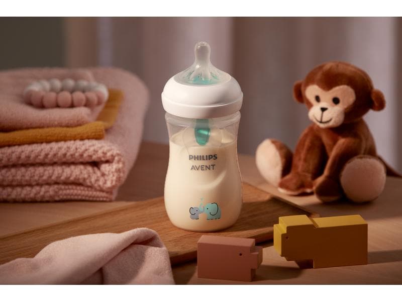 PHILIPS AVENT Trinkflasche Natural Response Elefanten 260 m Babyflasche mit Airfree Ventil