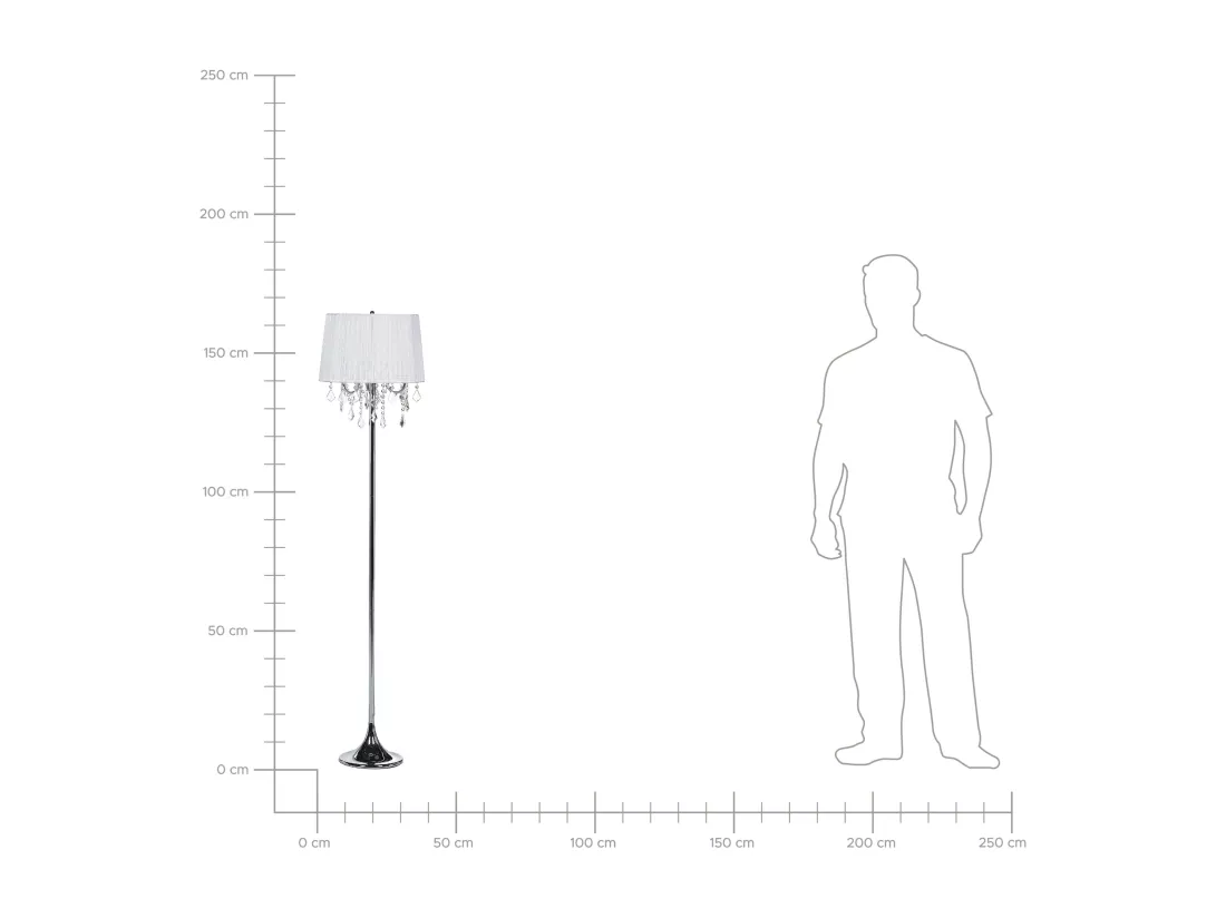 Lampadaire EVANS Métal Blanc