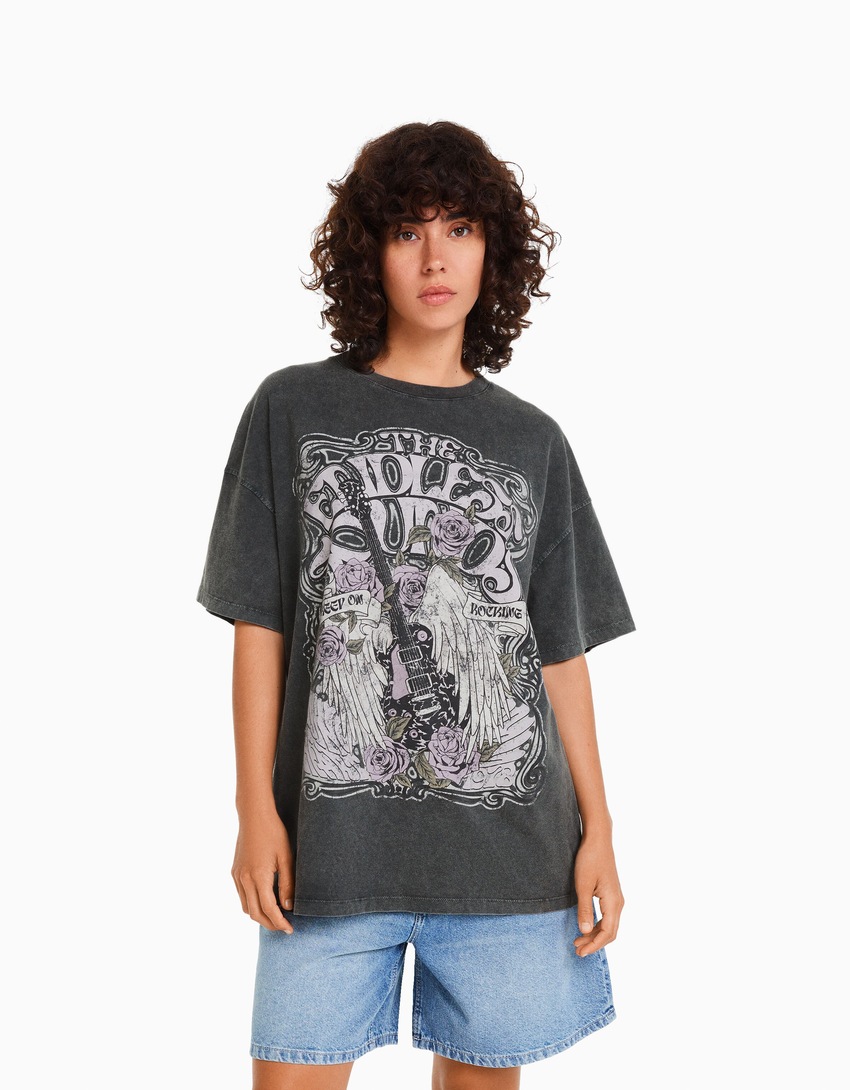 Camiseta de manga curta com estampa