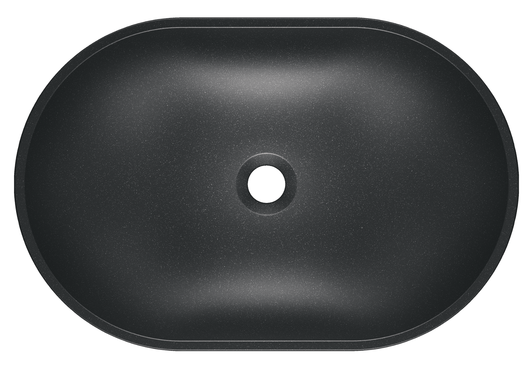 Kerra Olib wastafel 60x40x14.5cm zwart