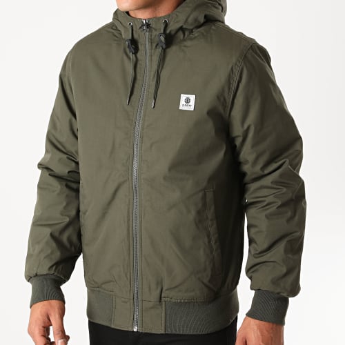 Veste Zippée Capuche Dulcey Vert Kaki