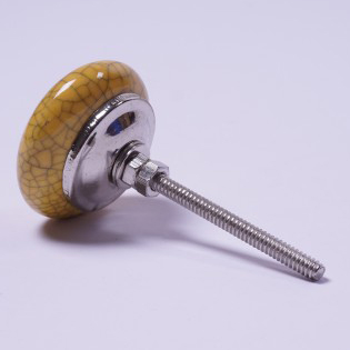 Keramik Möbelknopf, handglasiert, gelb, Ø 4 cm günstig bestellen