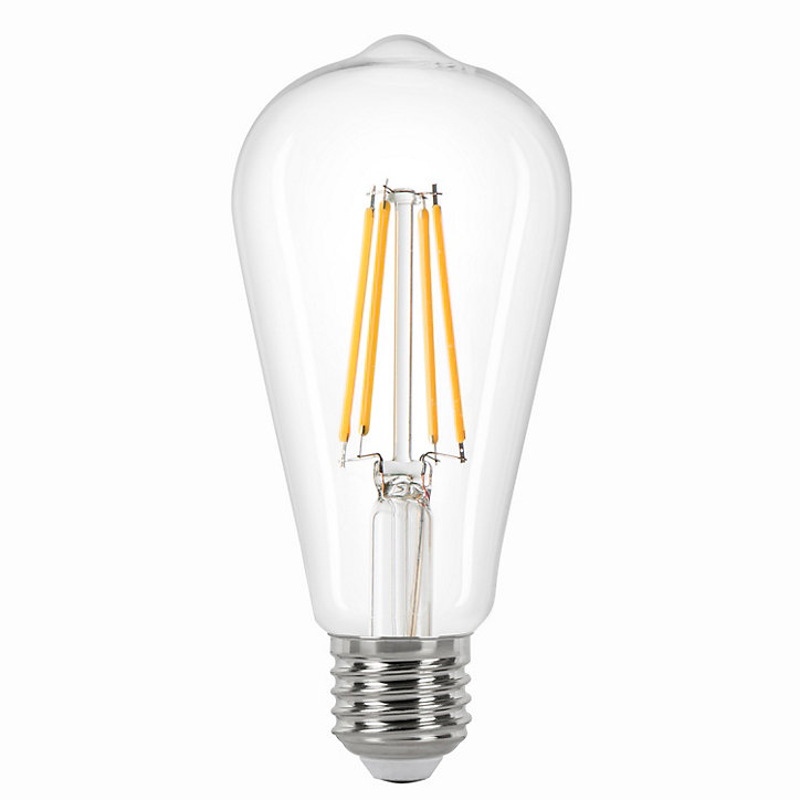 Lot 2 ampoules LED à filament ST64 E27 806lm 5.9W = 60W Ø6.4cm Jacobsen blanc chaud
