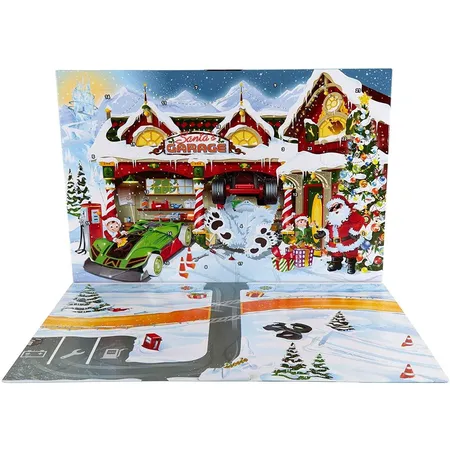 Hot-Wheels-Adventskalender mit Überraschungen für 24 Tage, Fahrzeugen und Zubehör