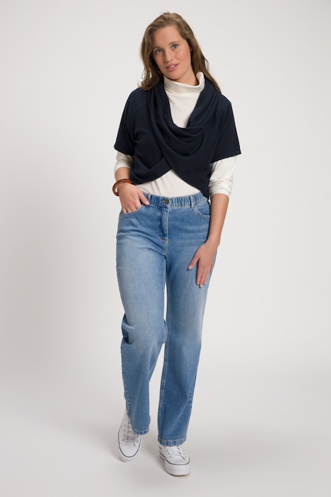 Pullover, Schalkragen, Halbarm, Biobaumwolle