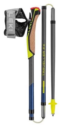 Bâtons de Marche Nordique Pliables Leki Traveler Fx One Carbon Gris/Bleu