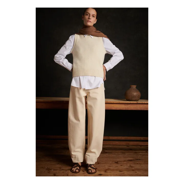 Soeur Pull Sans Manches Namaste | Ecru