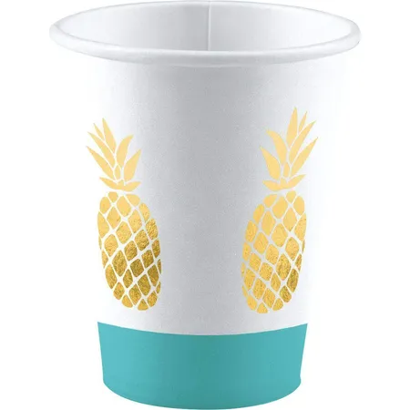 amscan 8 Becher Pineapple Vibes 250 ml