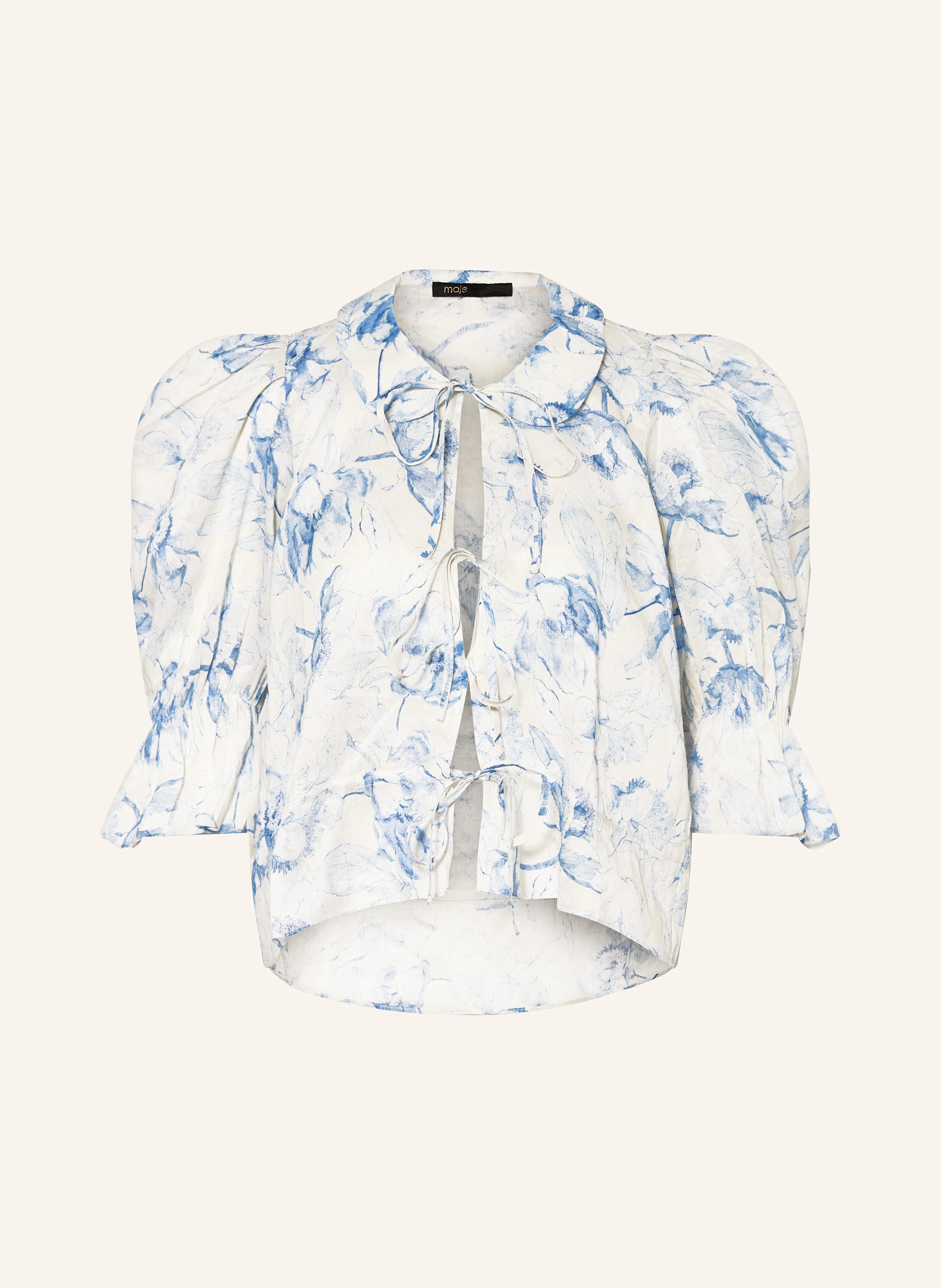 maje Bluse mit Leinen