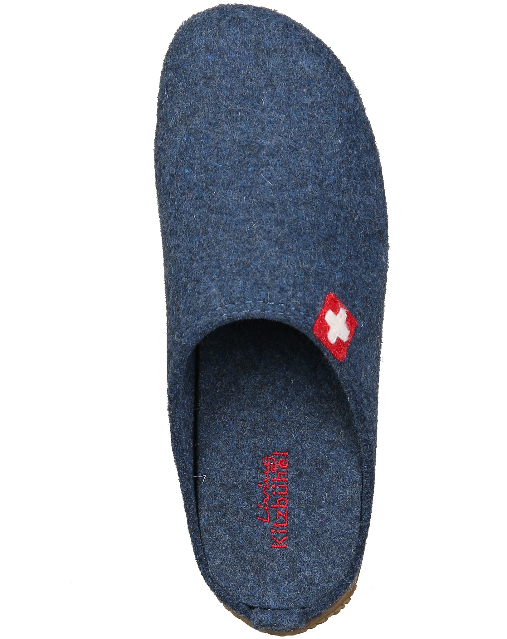 Filzpantoffel SCHWEIZER KREUZ in midnight navy