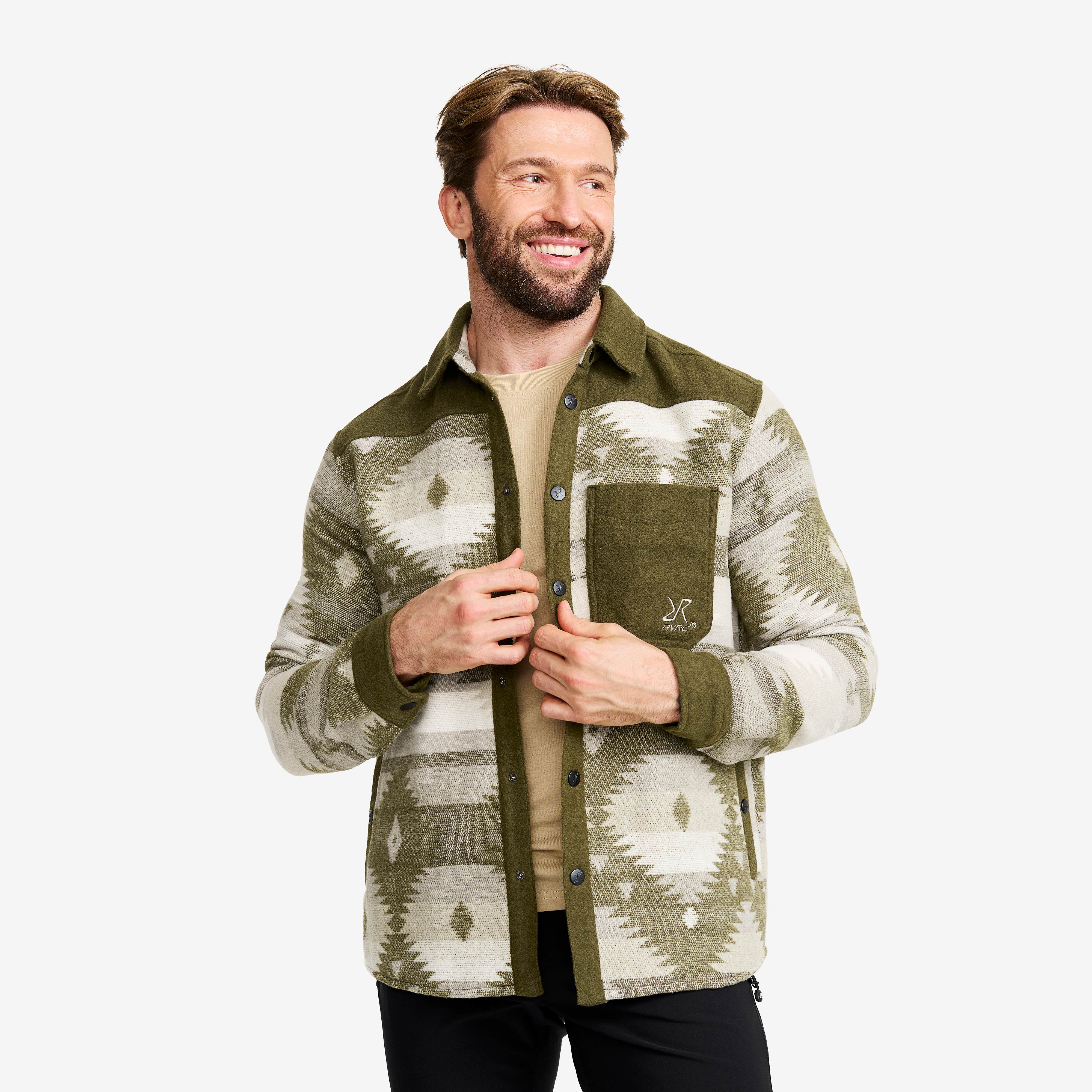 Highland Warm Overshirt Herre Grape Leaf/Oatmeal