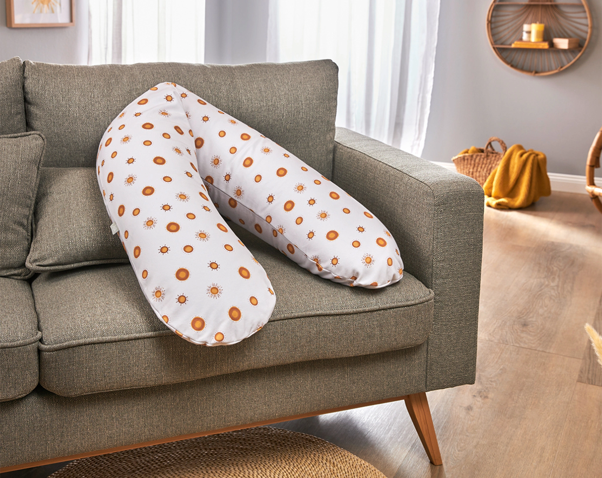 Stillkissen MULTI MOTIV - BOHO SUN (190x35) in weiß