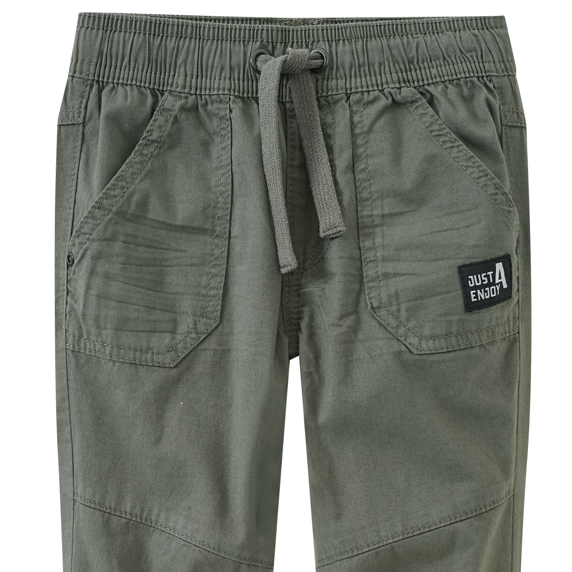 Jungen Hose zum Reinschlüpfen oliv