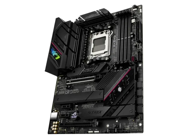 ASUS ROG Strix B650E-F Gaming WiFi - Bundkort - ATX - Socket AM5 - AMD B650 Chipset - USB-C 3.2 Gen 2x2, USB-C 3.2 Gen2, USB 3.2 Gen 2, USB 3.2 Gen 1 - 2.5 Gigabit LAN, Wi-Fi 6, Bluetooth - onboard grafik (CPU påkrævet) - HD Audio (8-kanaler)