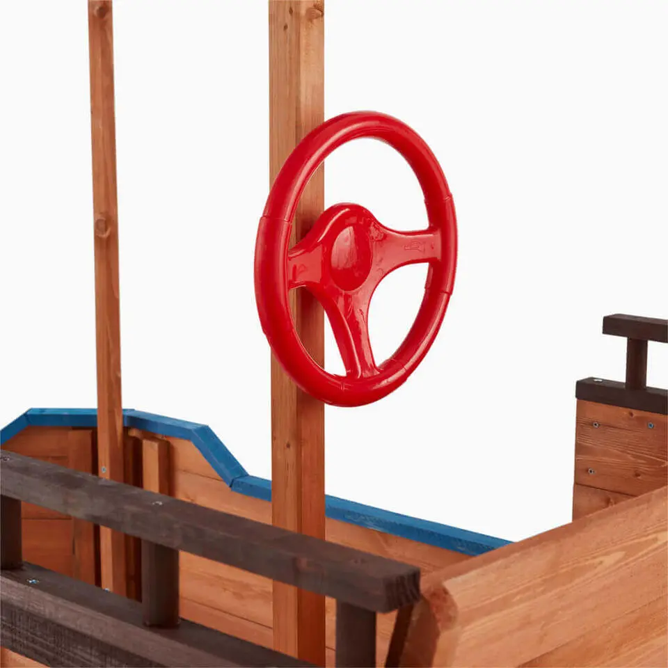 HOME DELUXE - Scheepszandbak met bankje MATSCHEKISTE - 160 x 78 cm