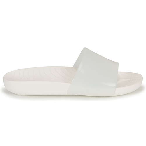 Crocs - CROCS SPLASH GLOSSY SLIDE - Blanc