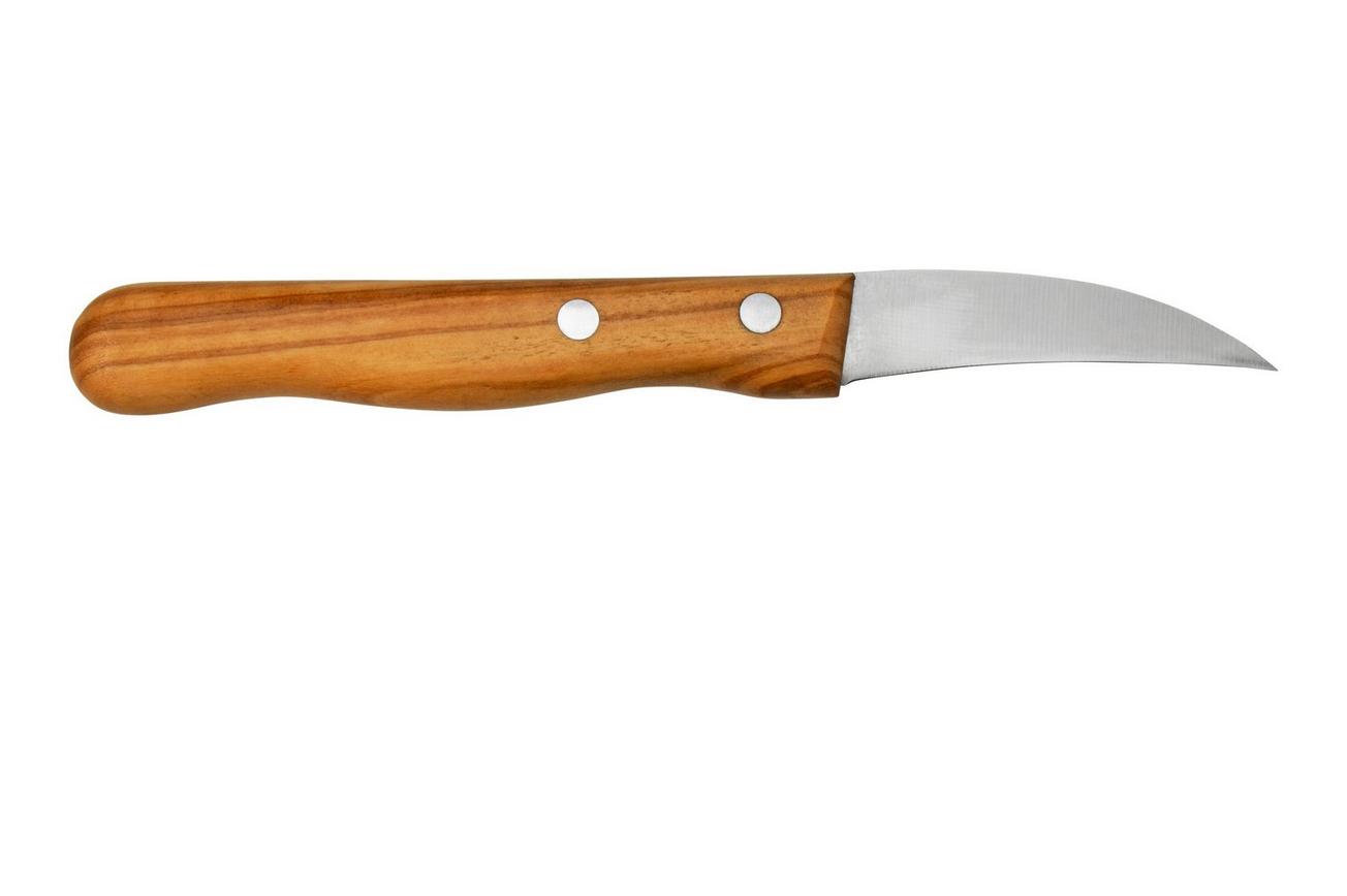 Otter Paring Knife 1011 OL Curved Stainless Olive, schilmes