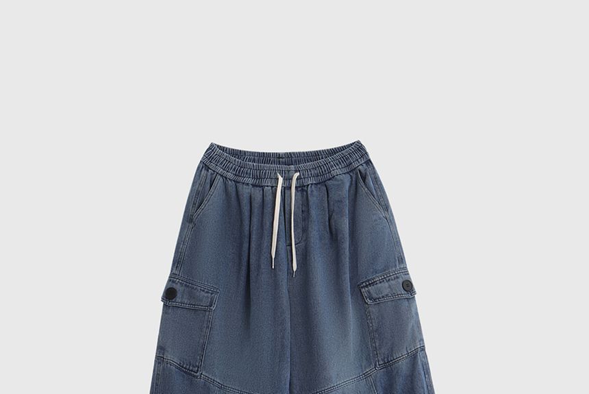 Banash - Gewassen baggy cargojeans