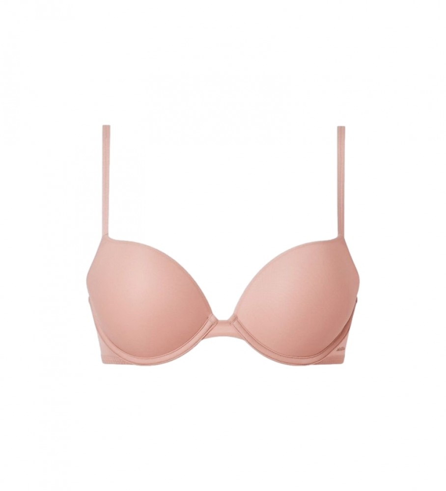 Suéter Calvin Klein Push Up transparente Marquisette nude