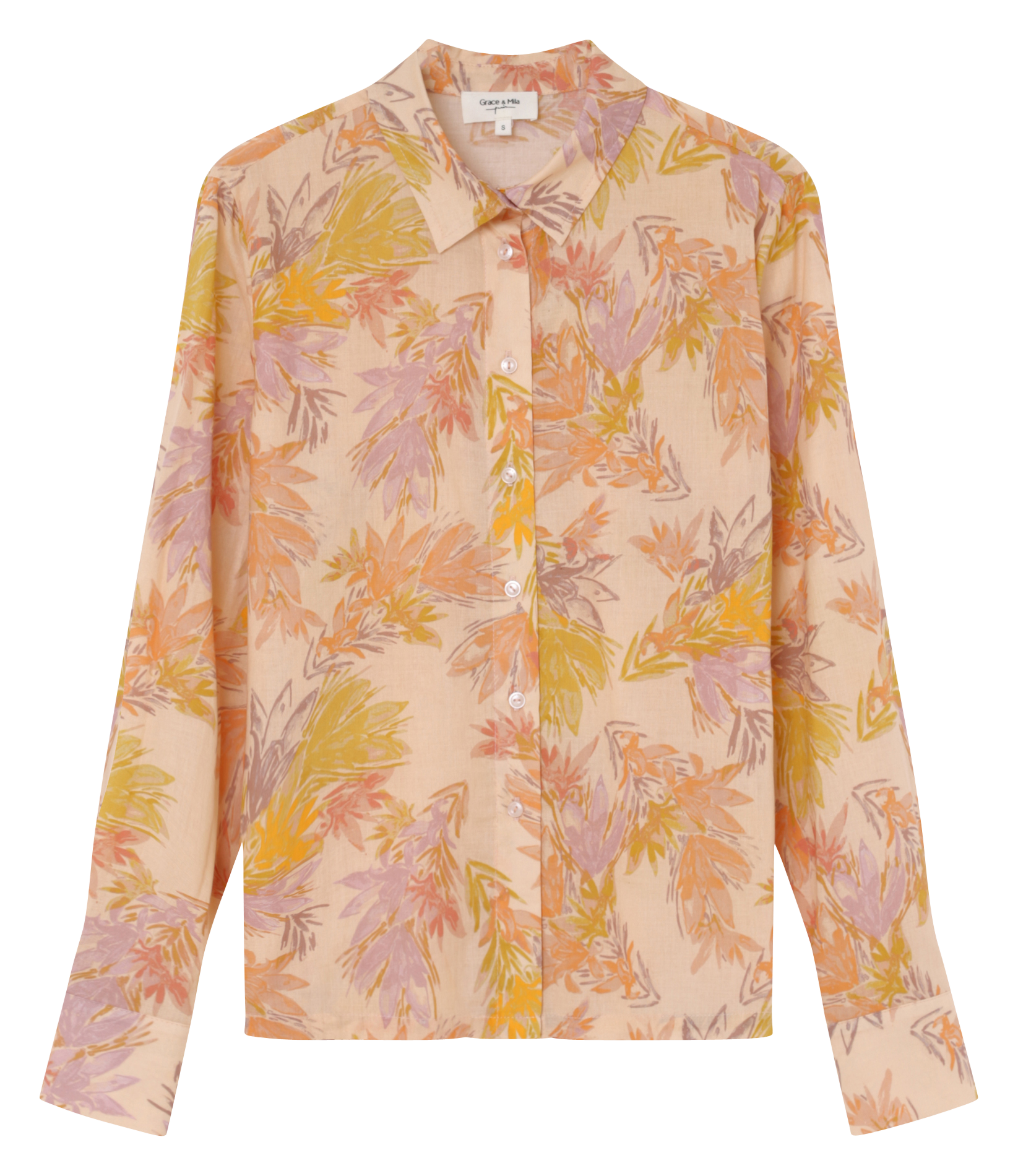 ENOHA - Chemise col classique imprimée | Rose