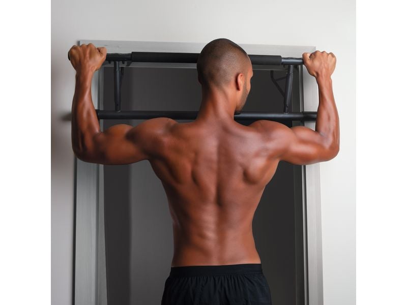 FitEngine Klimmzugstange Multi Door Gym, Schwarz Klimmzugstange geeignet für Boden- und Türmontage