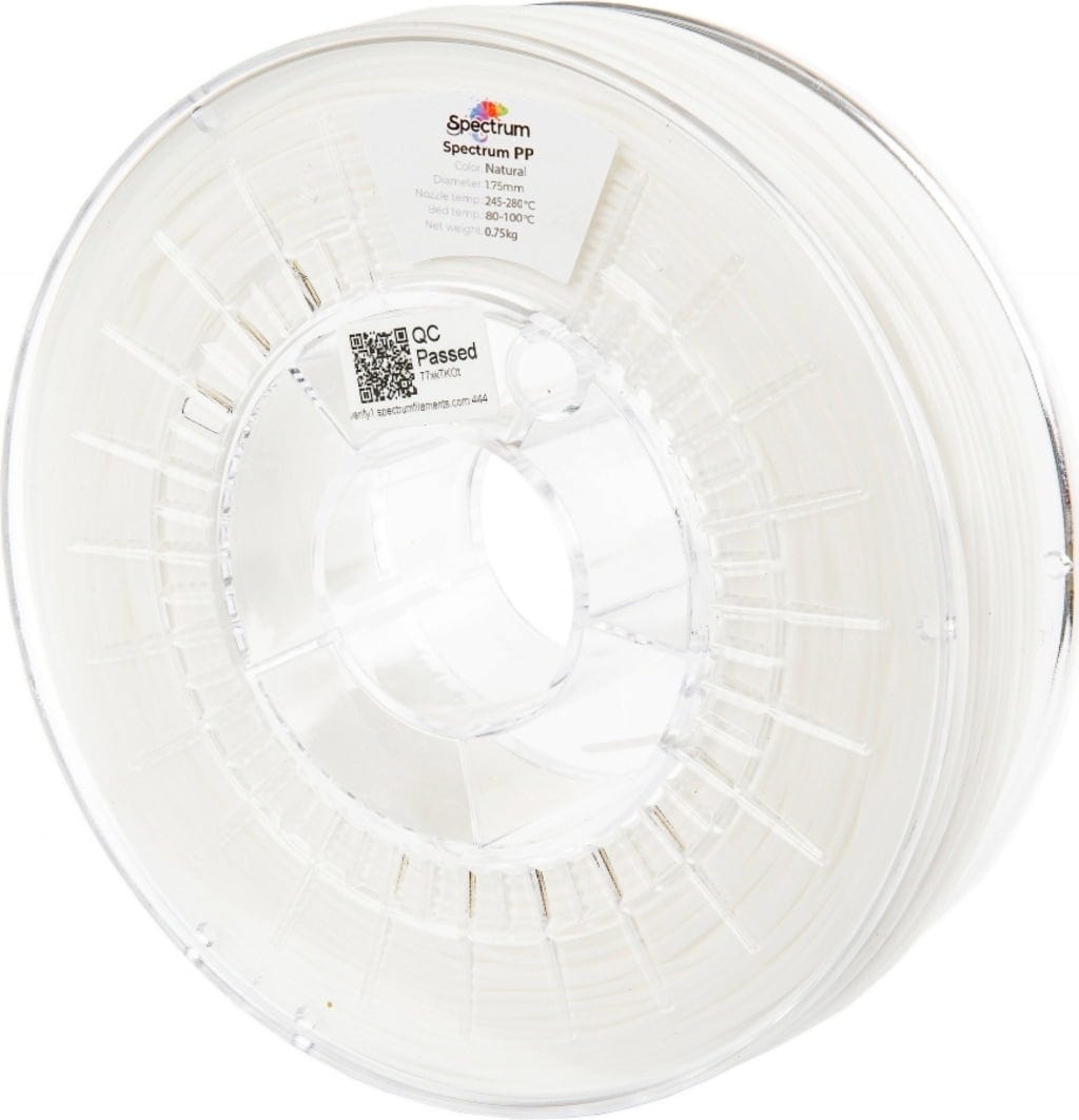 Spectrum  PP Natural, 1,75 mm / 750 g    Ultraleichtes Hochleistungs-PP für funktionale Bauteile in Natural