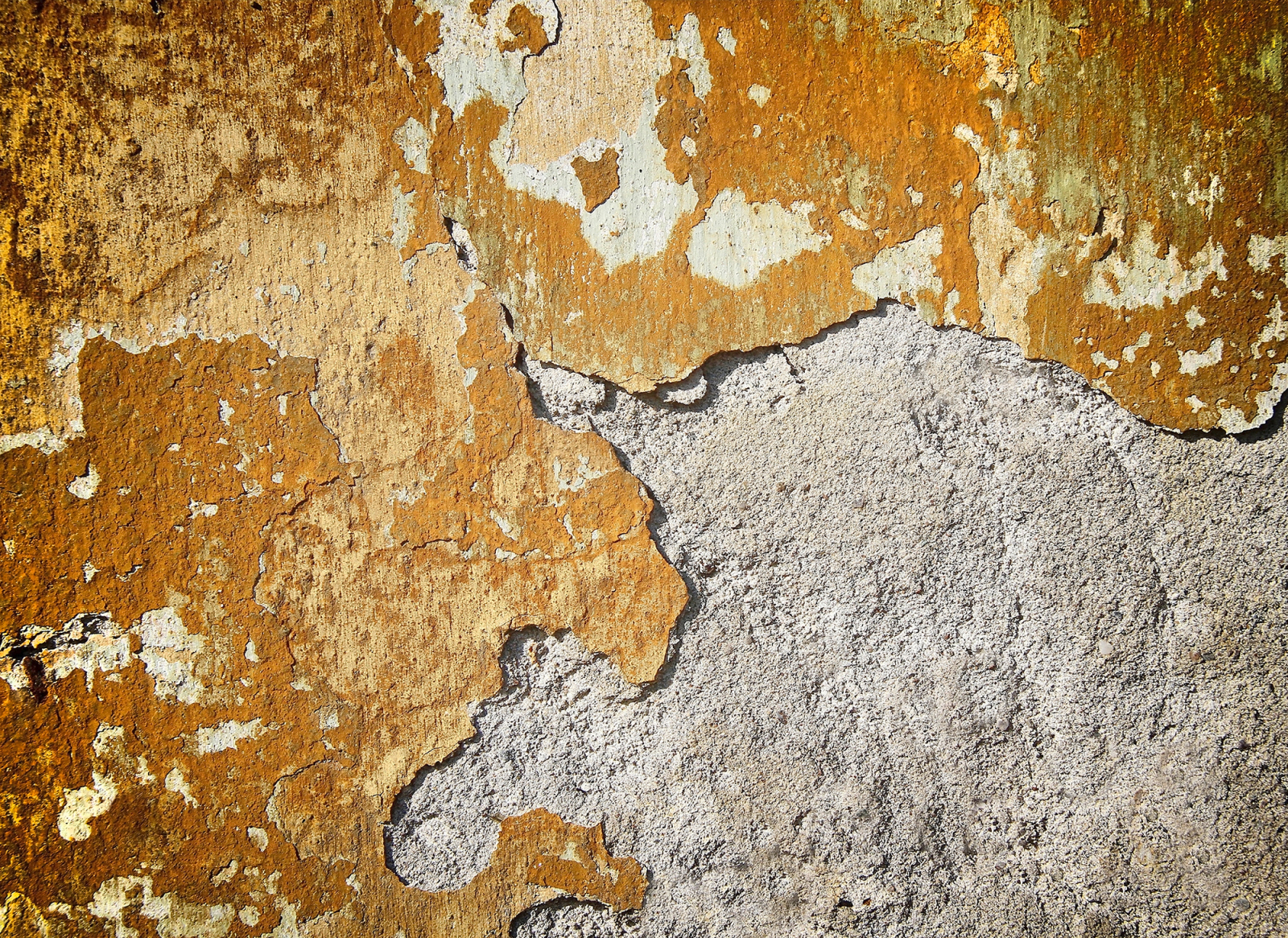 Fototapete DESIGNWALLS - orange-grau - Beton - 2,55 Meter