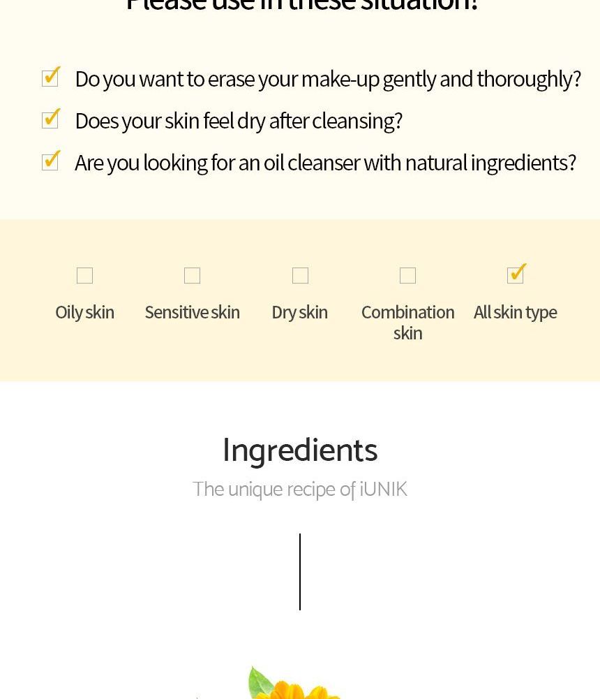 iUNIK - Calendula Complete Reinigingsolie 200ml
