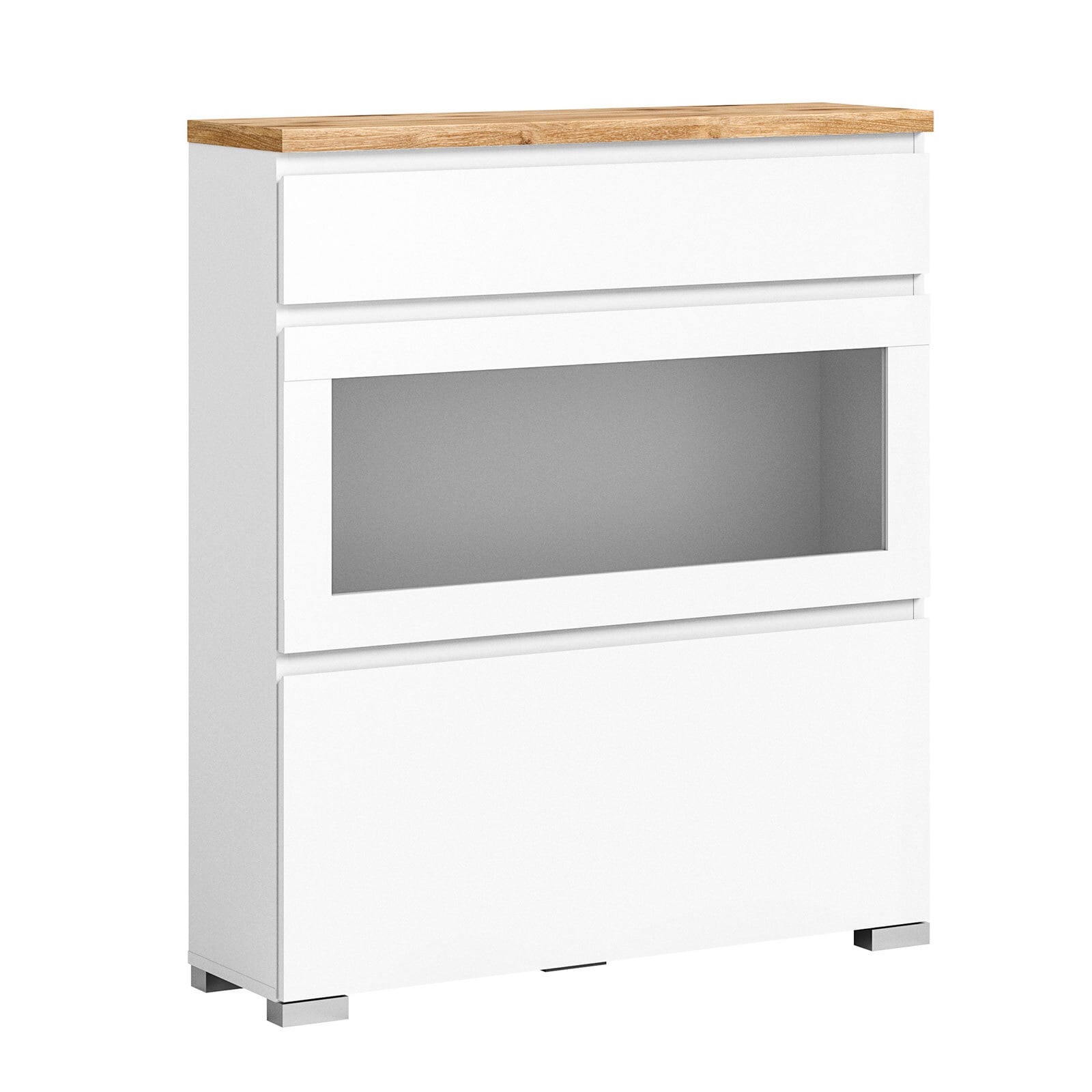 Schuhschrank Shoelove Weiß/Nox Oak-Optik 95x109x27 cm