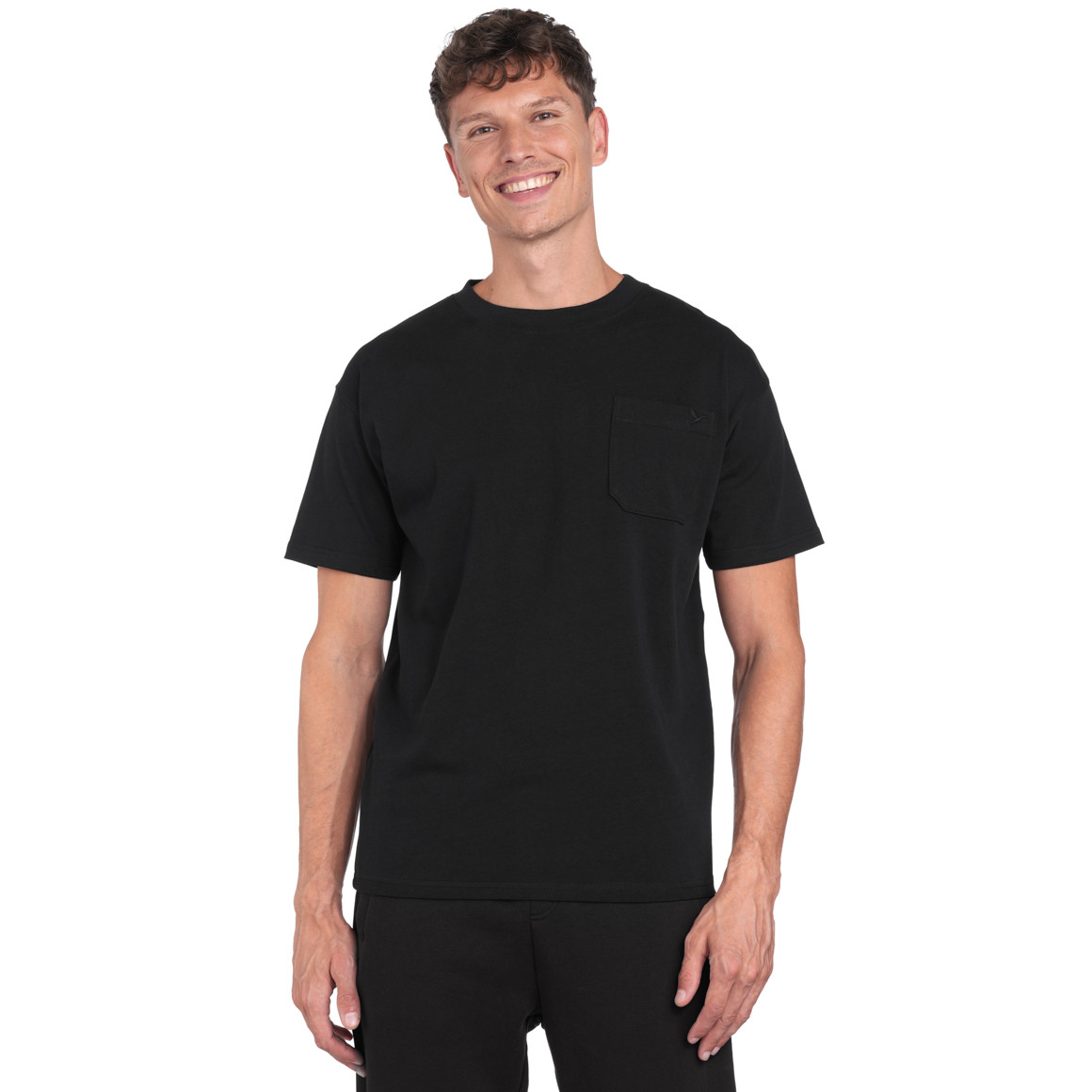 Jonas Nielsen Herren T-Shirt mit Brusttasche schwarz