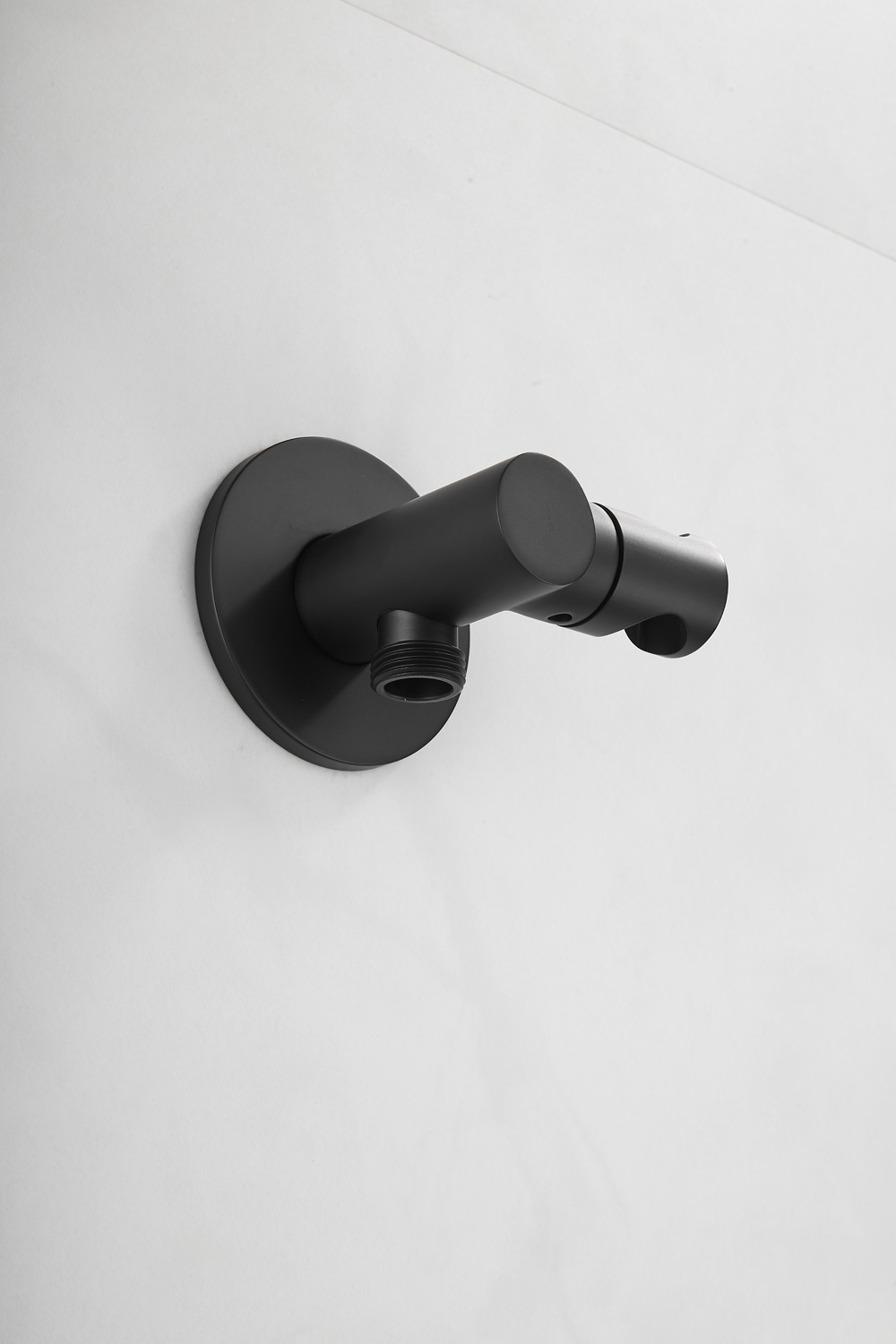 Saniclear Plus draaibare handdouche houder met wateraansluiting zwart mat