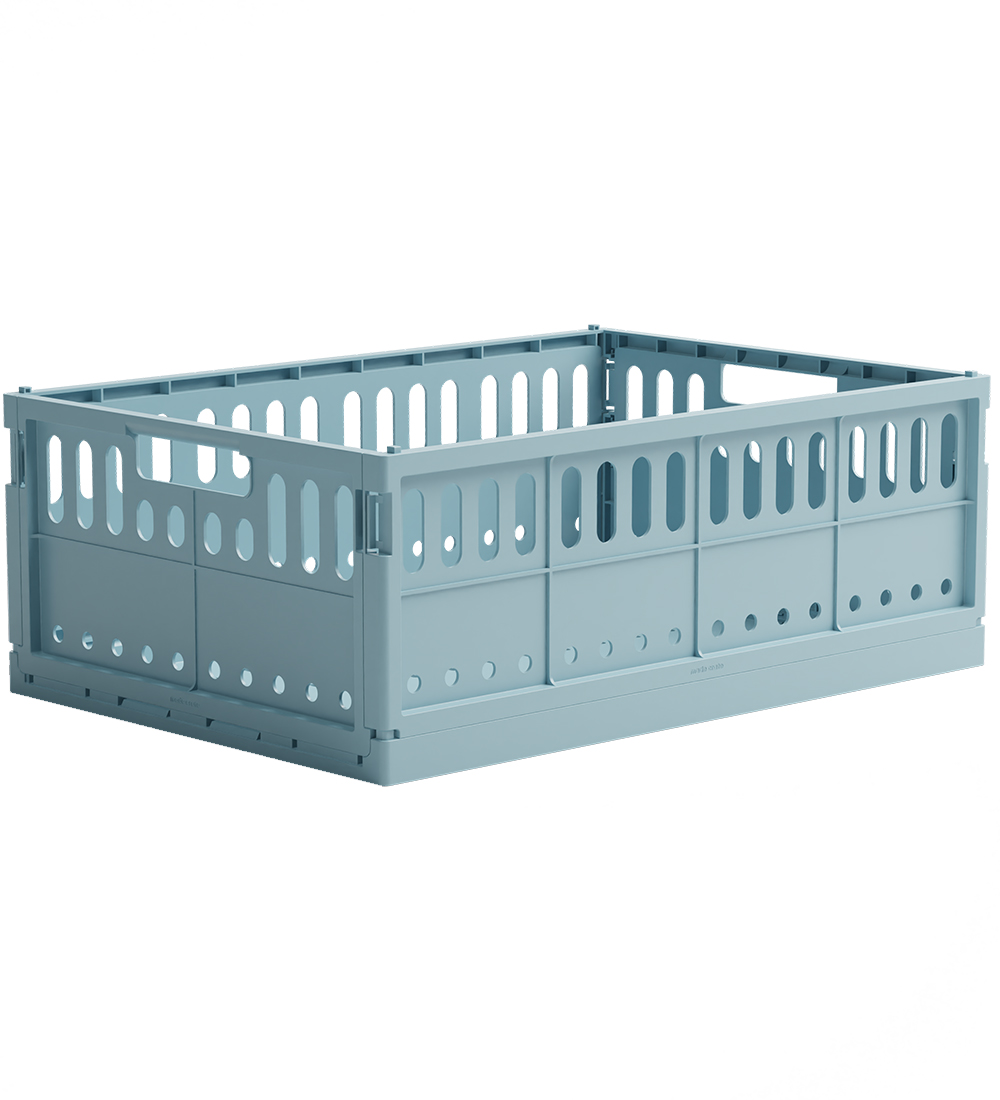 Made Crate Klappbox - Maxi - 48x33x17,5 cm - Kristall Blue