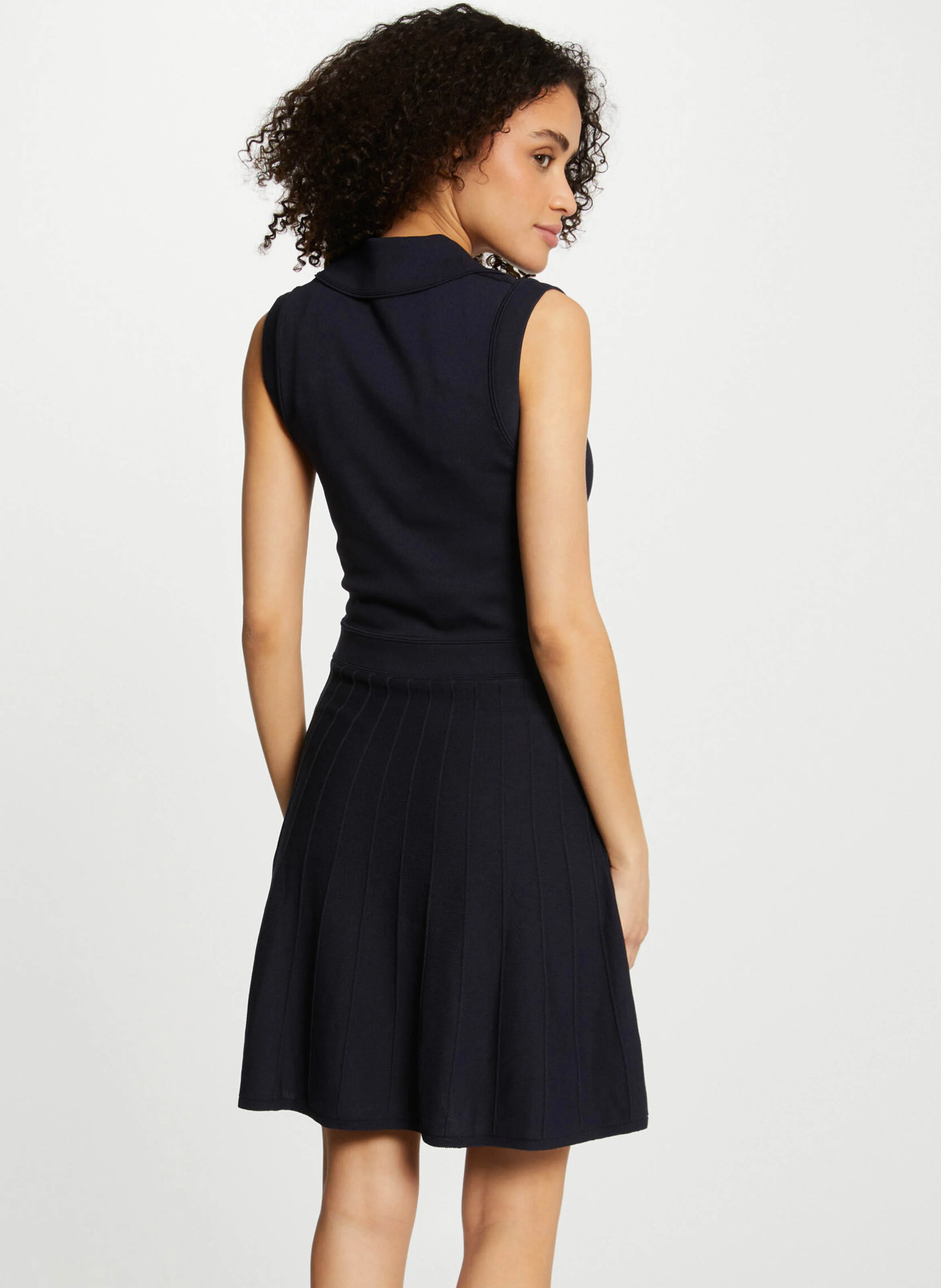RMOPI - Robe courte col V| Bleu