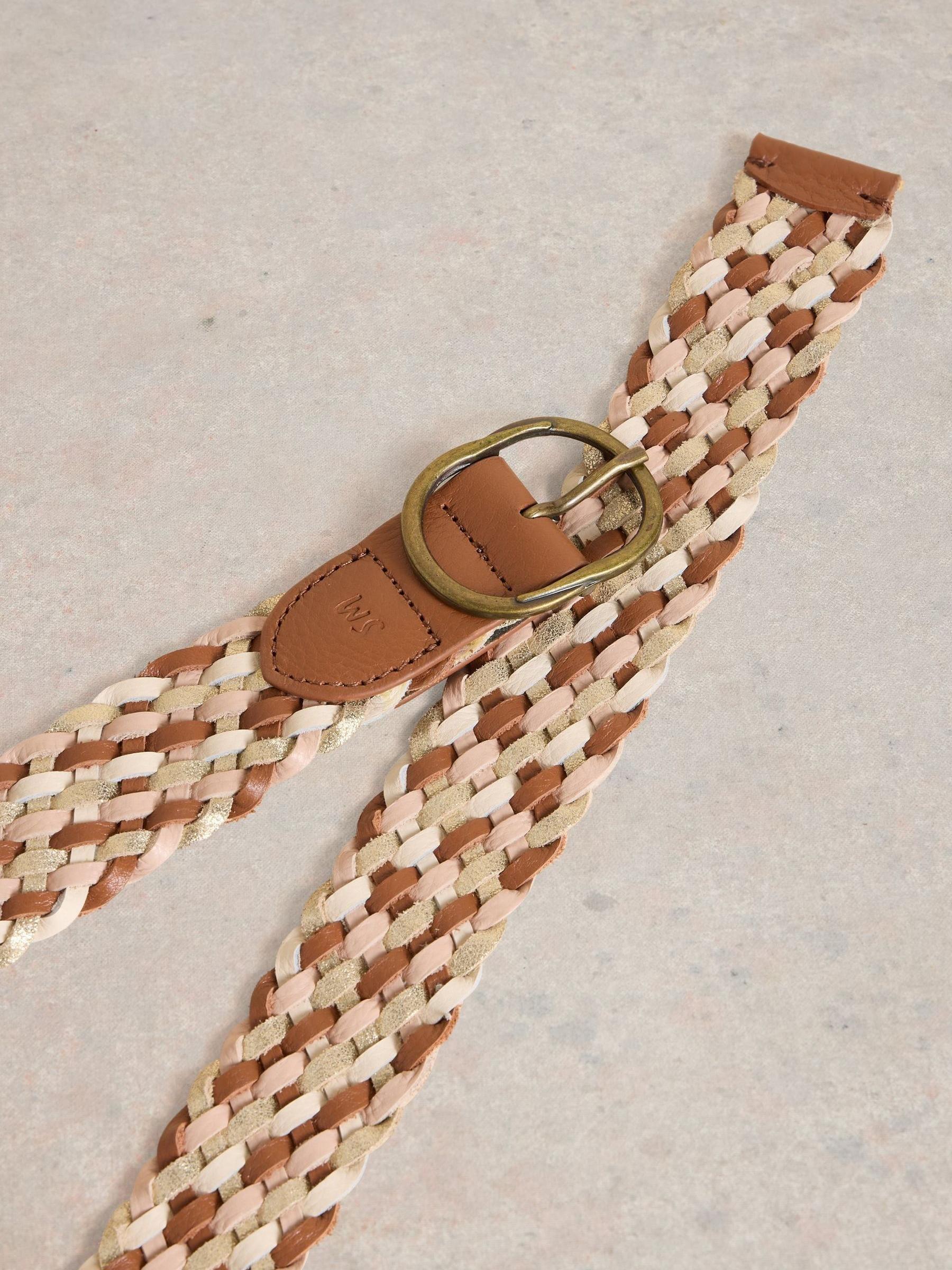 Bruin - White Stuff Leather Weave Belt
