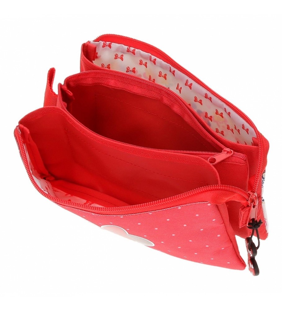 Estojo para lápis Joumma Bags Minnie Diva vermelho - 22x12x5cm -