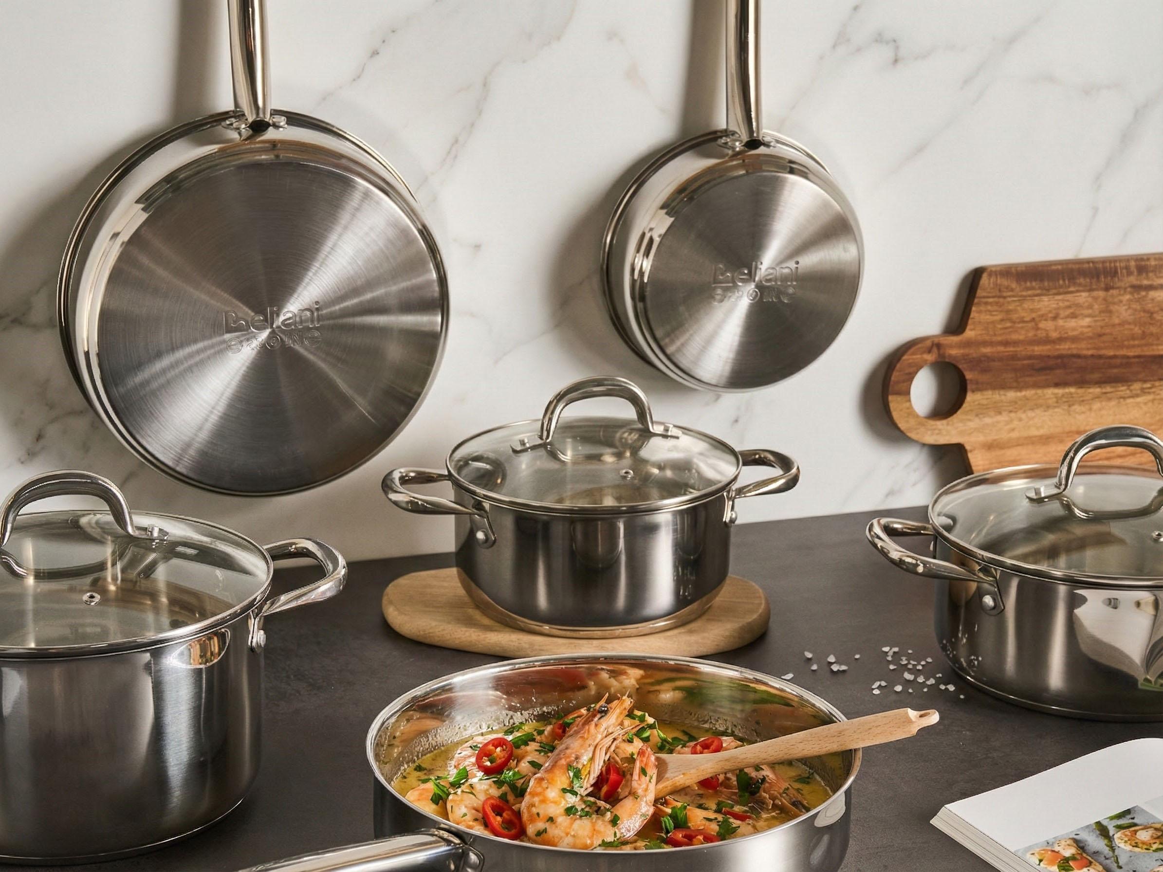 10-delige pannenset PRIMECOOK Roestvrij staal Zilver