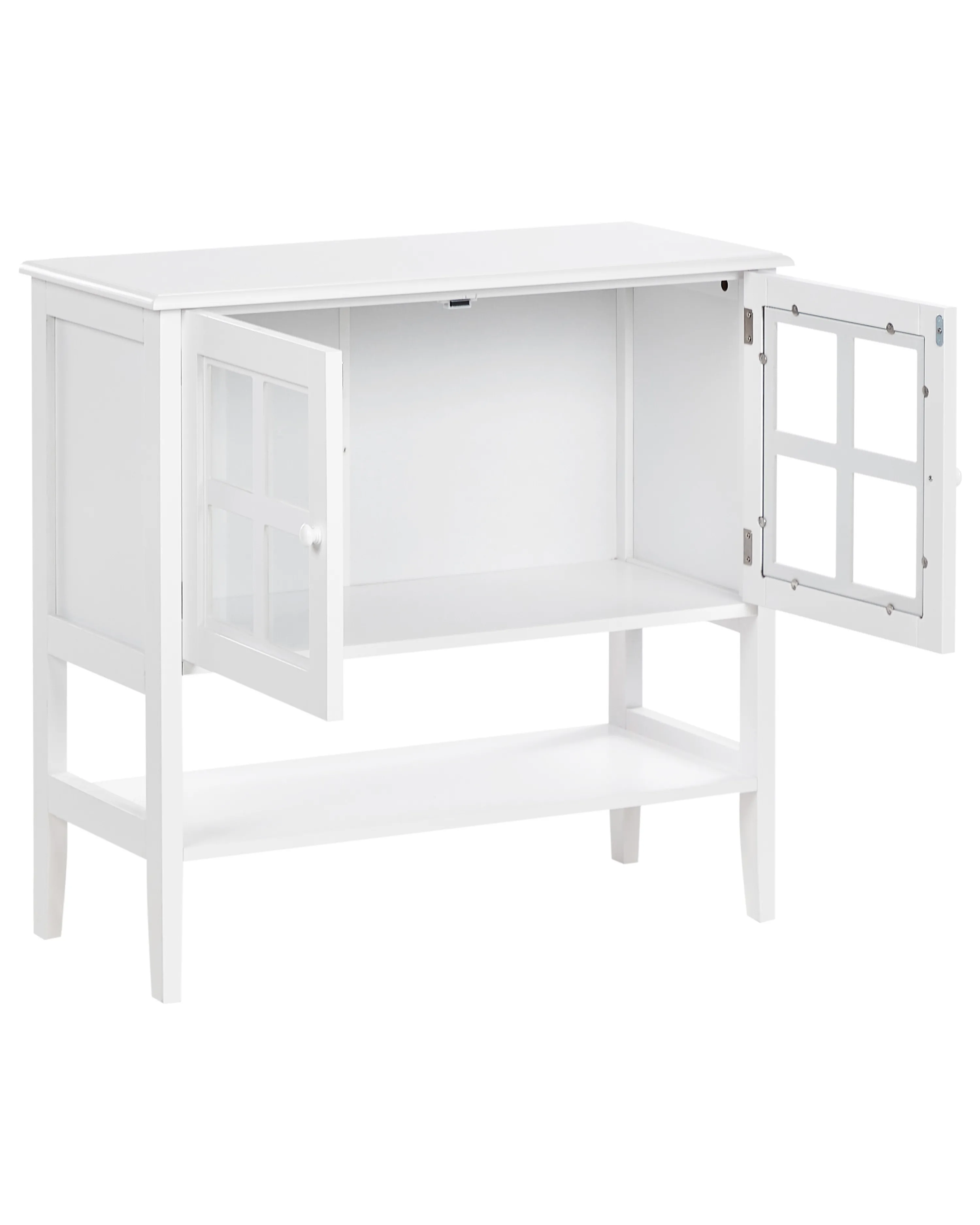 Dressoir met glazen deuren met plank INLET 80 cm Wit
